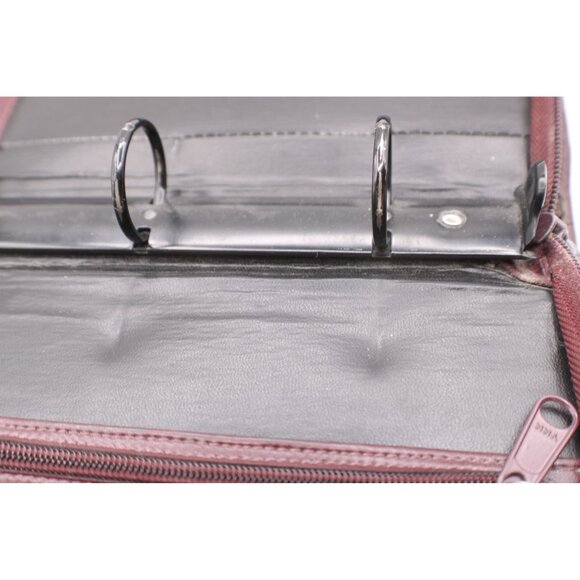 Day Runner Planner Organizer Classic Edition Burgundy Leather Zip 3-Ring 8x5" - Picture 8 of 8